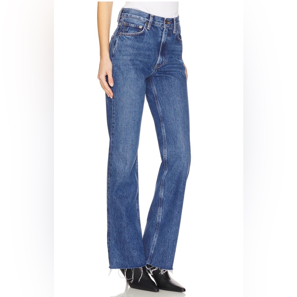 Agolde Leena High Rise Baby Flare Jeans size 24 in Placebo - Picture 11 of 13